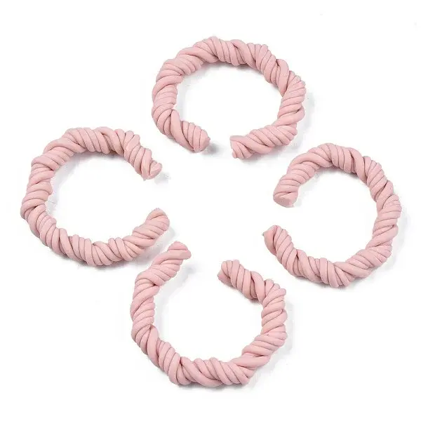 Polymer Clay Twist Rope Open Ring