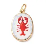 Printed Brass Enamel Pendants