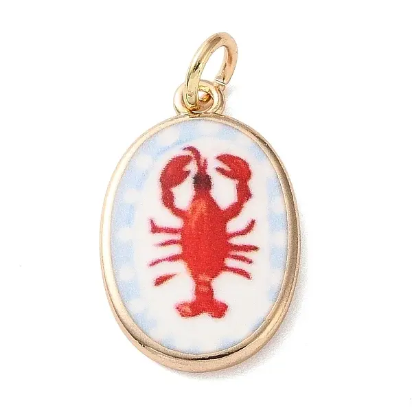 Printed Brass Enamel Pendants