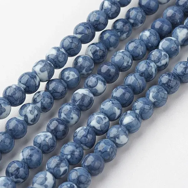 Natural Ocean White Jade Bead Strands