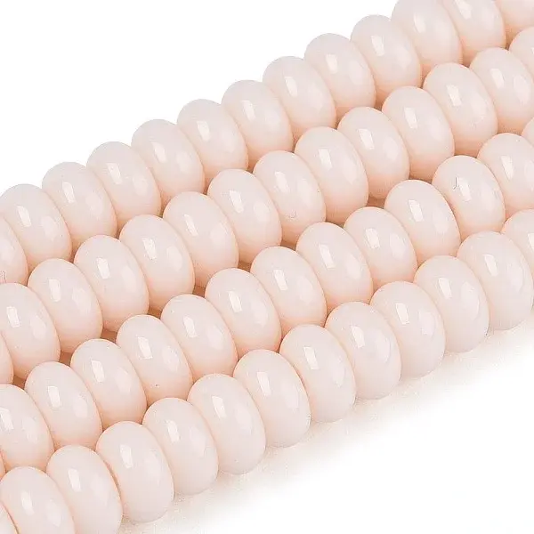 Opaque Spray Painted Glass Beads
