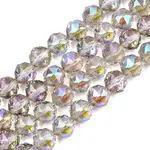 Transparent Electroplate Glass Beads Strands