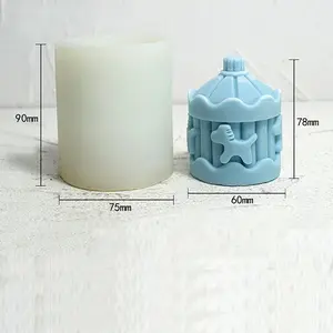 3D Merry Go Round DIY Food Grade Silicone Candle Molds
