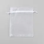 Rectangle Organza Drawstring Gift Bags with Ribbon