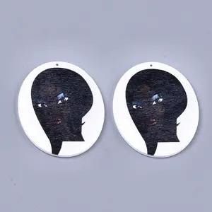 Printed Wooden Big Pendants