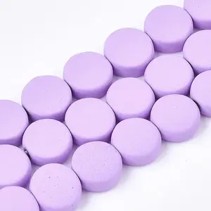 Spray Painted Non-magnetic Synthetic Hematite Beads Strands