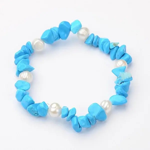 Gemstone Chip Stretch Bracelets