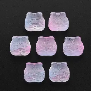 Two Tone Transparent Spray Painted Glass Beads