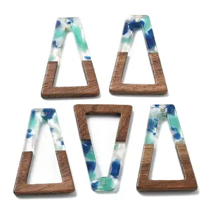 Resin and Walnut Pendants