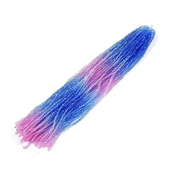 Gradient Color Baking Paint Glass Bead Strands