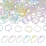 150Pcs 6 Colors Plastic Loose Leaf Book Binder Hinged Rings