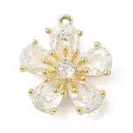 Brass Micro Pave Cubic Zirconia Pendants