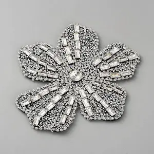 Felt & Rhinestone Embroider Thread Iron on/Sew On Patches