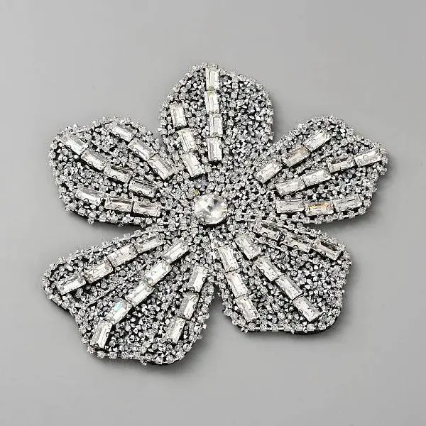 Felt & Rhinestone Embroider Thread Iron on/Sew On Patches