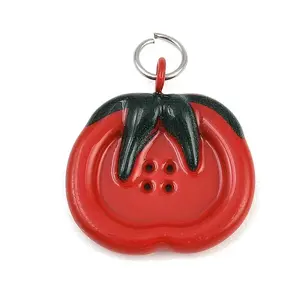 Button 304 Stainless Steel Enamel Pendants