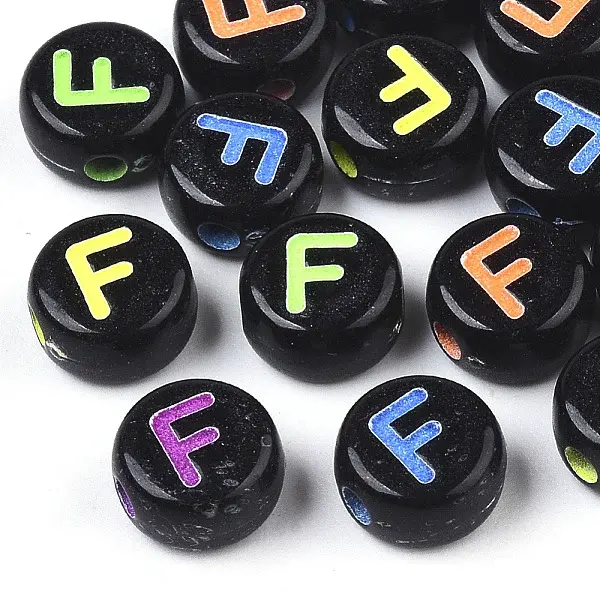 Opaque Black Acrylic Beads