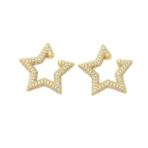 Star Cubic Zirconia Cuff Earrings