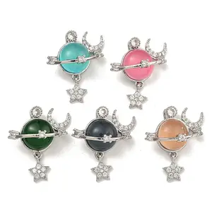 Brass Micro Pave Cubic Zirconia Pendants