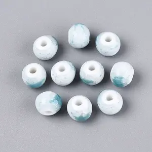 Handmade Crackle Porcelain Beads
