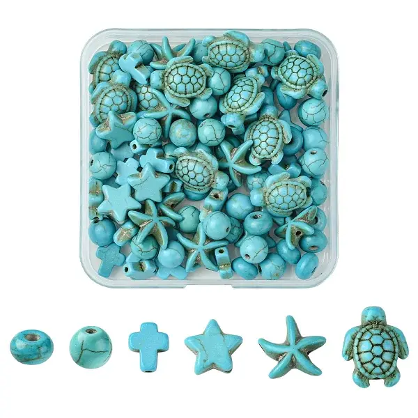 Synthetic Turquoise Beads Set