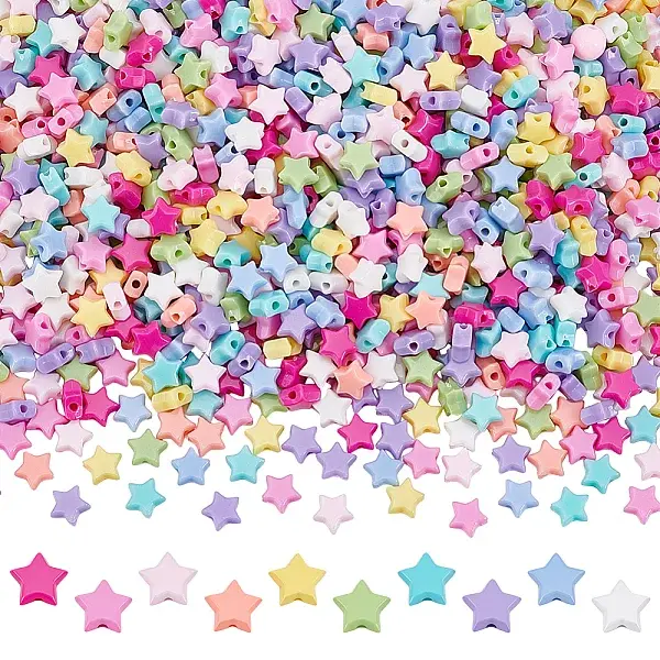 1000Pcs Opaque Acrylic Beads