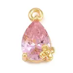 Brass Micro Pave Cubic Zirconia Charms