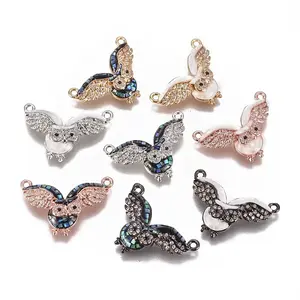 Brass Micro Pave Cubic Zirconia Pendants