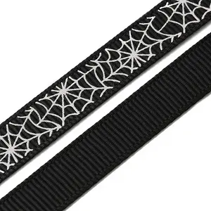 5 Yards Halloween Printed Polyester Grosgrain Ribbon