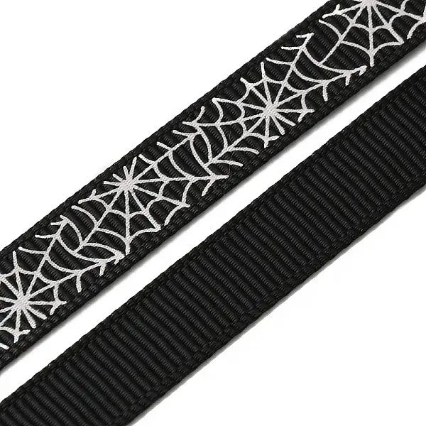 5 Yards Halloween Printed Polyester Grosgrain Ribbon