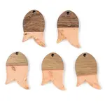 Transparent Resin & Walnut Wood Pendants