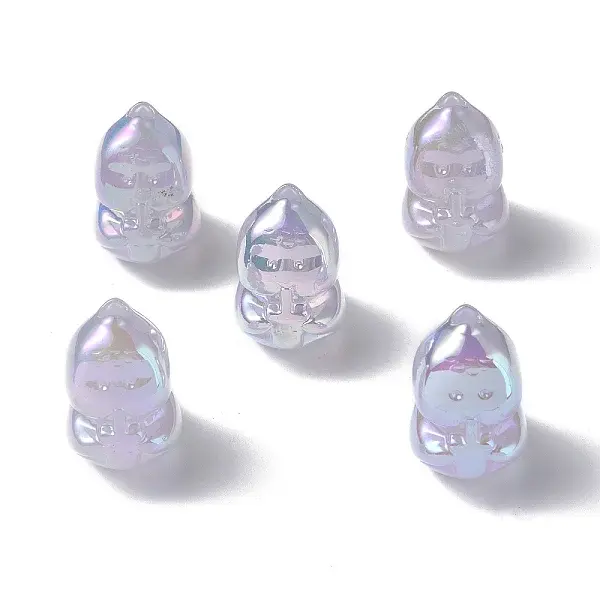 UV Plating Rainbow Iridescent Acrylic Beads