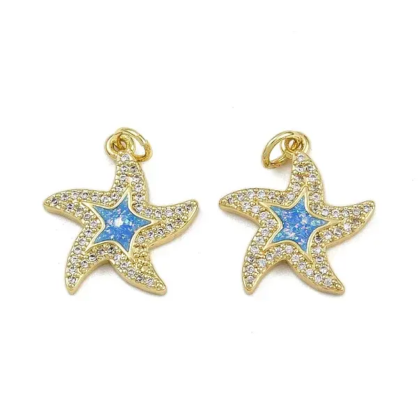 Brass Micro Pave Cubic Zirconia Enamel Pendants