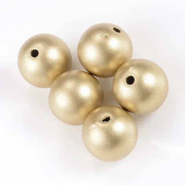 Matte Style Spray Painted Acrylic Beads
