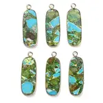 Dyed Synthetic Imperial Jasper Pendants