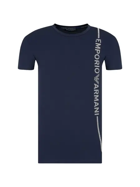 Emporio Armani Tričko  tmavomodrá / biela