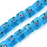 Handmade Frosted Lampwork Beads Strands