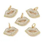 SHEGRACE Brass Clear Cubic Zirconia Charms