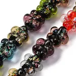 Handmade Dichroic Foil Glass Beads Strands