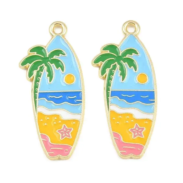 Ocean Alloy Enamel Pendants