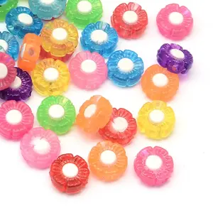 Transparent Flower Acrylic Beads
