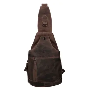 Trendy kožený batůžek Cory, khaki