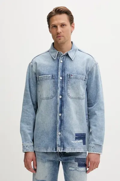 Tommy Jeans  košile pánská džínová