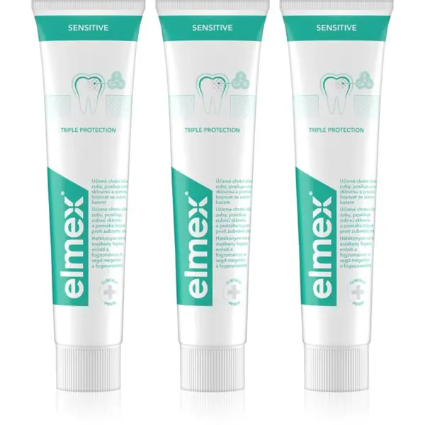 Elmex Sensitive pasta pro citlivé zuby 3x75 ml