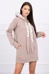 Šaty s kapucí Oversize cappuccino