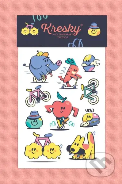 Kresky: Na kolesách (Dočasné tetovačky)