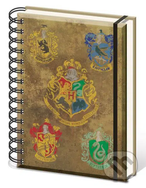 Poznámkový A5 blok Harry Potter: Hogwarts Crests