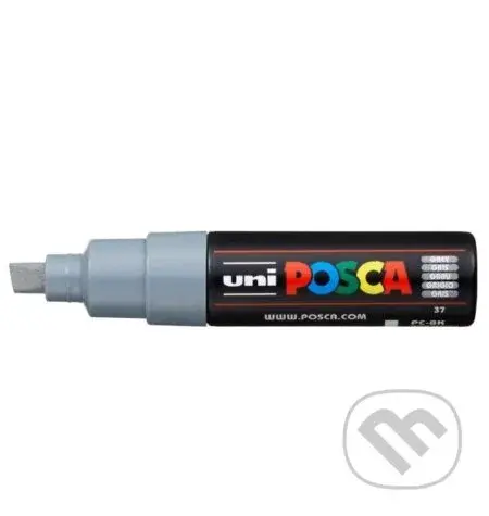 Posca akrylový popisovač PC-8K, 8 mm, šedá (se širokým, seříznutým hrotem)