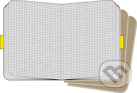 Moleskine - sada 3 stredných štvorčekovaných zošitov (kartónová väzba)