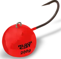 Black cat jigová hlava fire ball červená - 200 g
