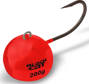 Black cat jigová hlava fire ball červená - 200 g